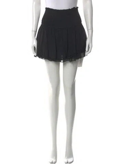 Pre-owned Misa Pom-pom Embellishments Mini Skirt In Black
