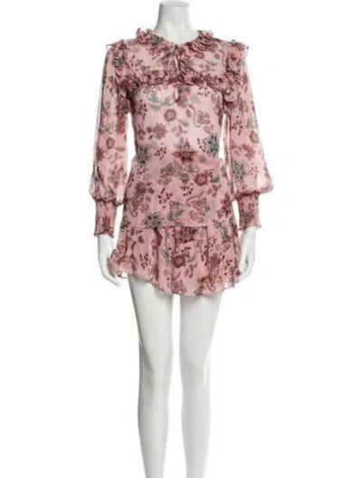 Pre-owned Misa Printed Glitter Accents Skirt Set