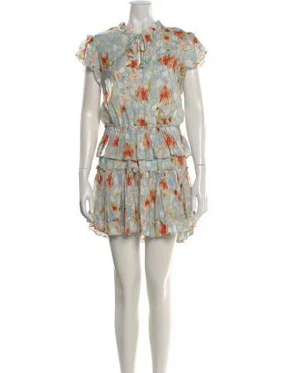 Pre-owned Misa Printed Knee-length Dress In Multi