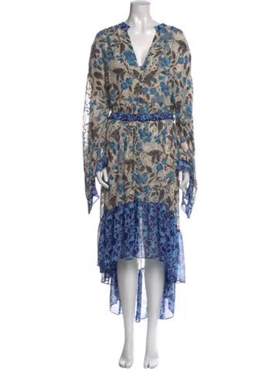 Pre-owned Misa Printed Long Dress
