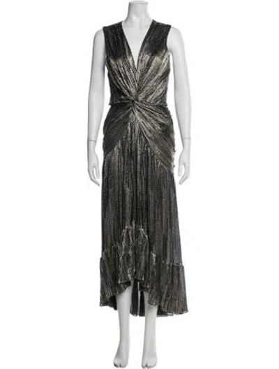 Pre-owned Misa Printed Long Dress
