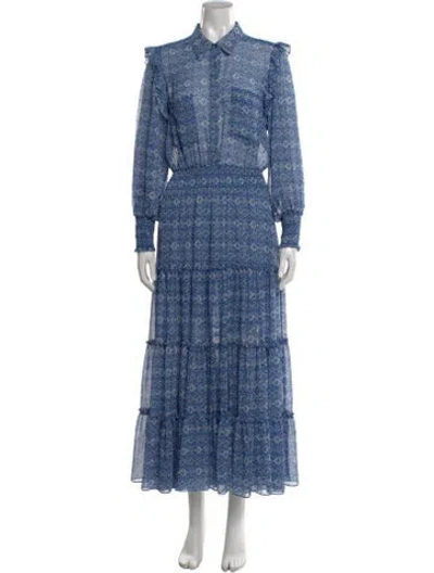 Pre-owned Misa Printed Long Dress