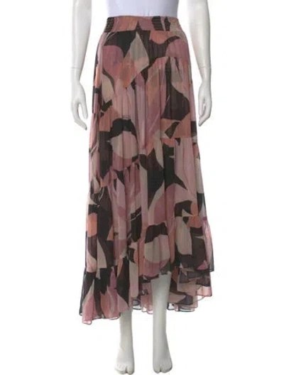 Pre-owned Misa Printed Long Skirt In Multi