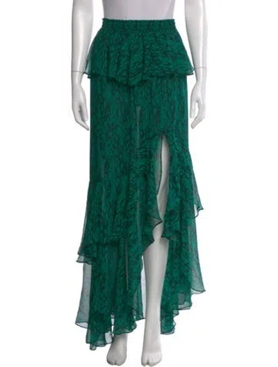 Pre-owned Misa Printed Long Skirt In Multi