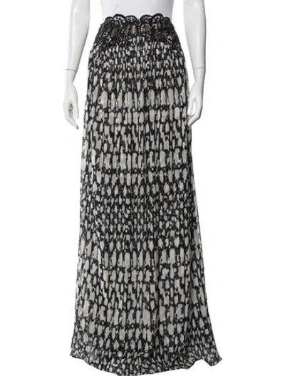 Pre-owned Misa Printed Long Skirt In Multi