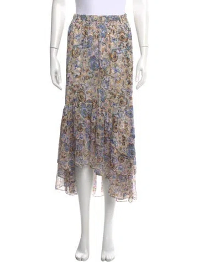 Pre-owned Misa Printed Midi Length Skirt