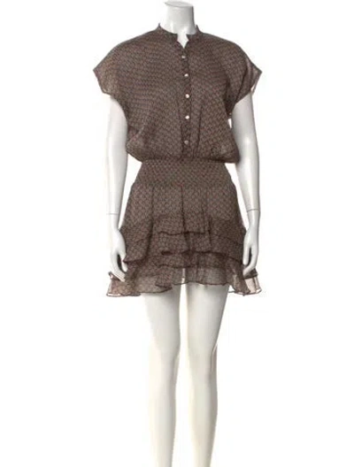 Pre-owned Misa Printed Mini Dress