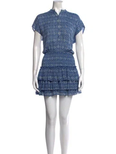 Pre-owned Misa Printed Mini Dress