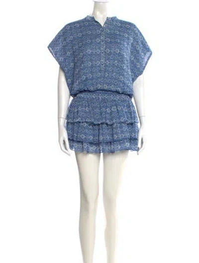 Pre-owned Misa Printed Mini Dress