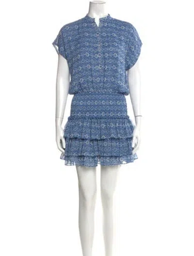 Pre-owned Misa Printed Mini Dress