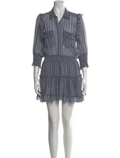 Pre-owned Misa Printed Mini Dress