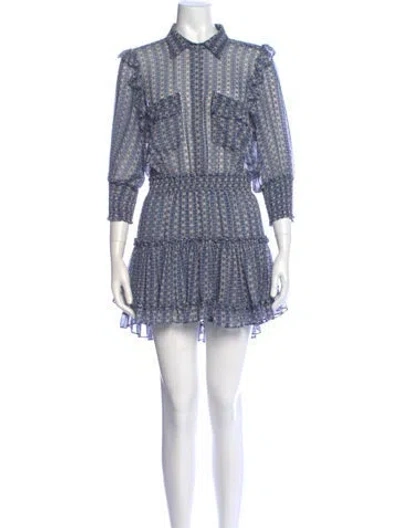 Pre-owned Misa Printed Mini Dress