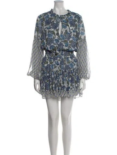 Pre-owned Misa Printed Mini Dress