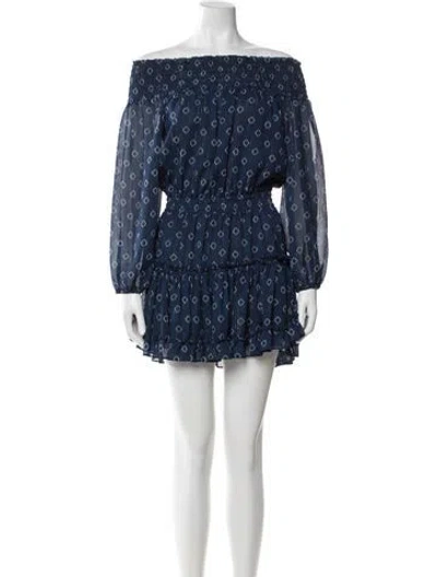 Pre-owned Misa Printed Mini Dress