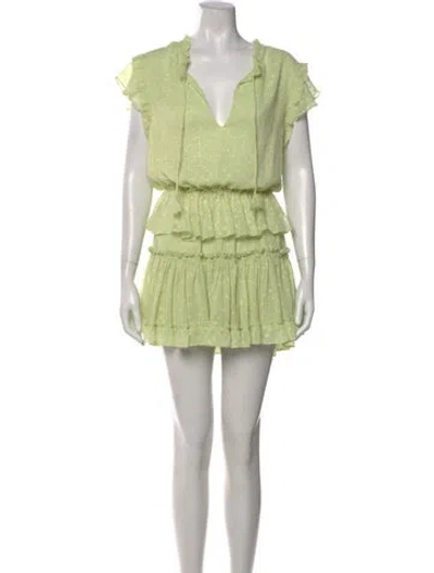 Pre-owned Misa Printed Mini Dress