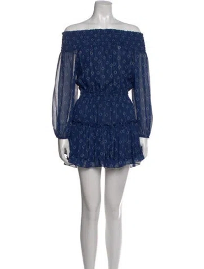 Pre-owned Misa Printed Mini Dress