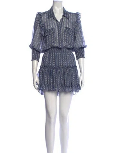 Pre-owned Misa Printed Mini Dress