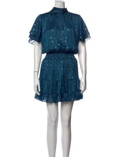 Pre-owned Misa Printed Mini Dress