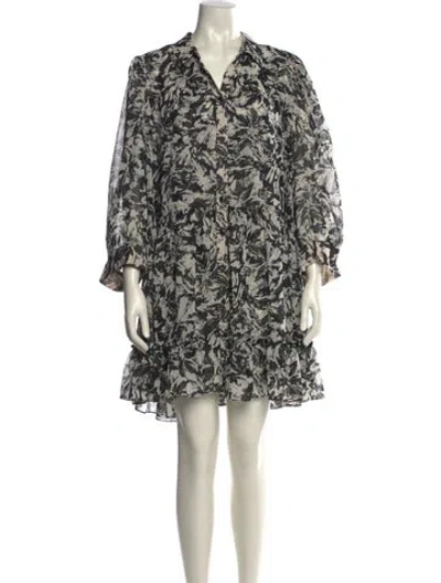 Pre-owned Misa Printed Mini Dress In Multi