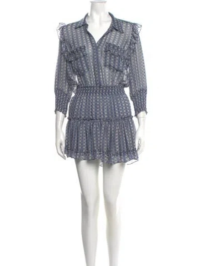 Pre-owned Misa Printed Mini Dress In Multi