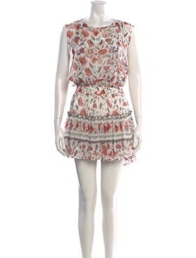 Pre-owned Misa Printed Mini Dress In Multi