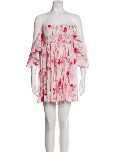 Pre-owned Misa Printed Mini Dress In Multi