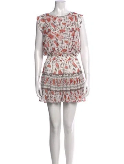 Pre-owned Misa Printed Mini Dress In Multi