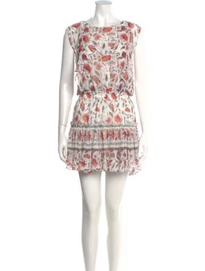 Pre-owned Misa Printed Mini Dress In Multi