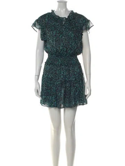 Pre-owned Misa Printed Mini Dress In Multi