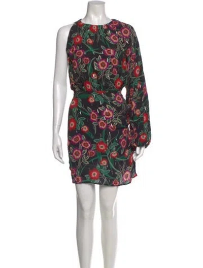 Pre-owned Misa Printed Mini Dress W/ Tags In Black