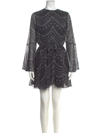 Pre-owned Misa Printed Mini Dress W/ Tags In Blue