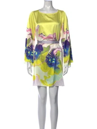 Pre-owned Misa Printed Mini Dress W/ Tags In Multi