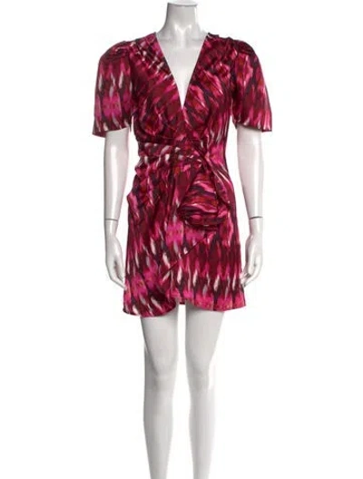 Pre-owned Misa Printed Mini Dress W/ Tags In Pink