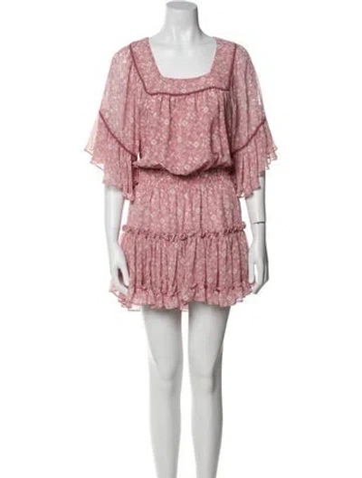 Pre-owned Misa Printed Mini Dress W/ Tags In Pink