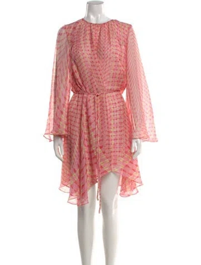 Pre-owned Misa Printed Mini Dress W/ Tags In Pink