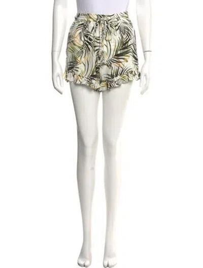 Pre-owned Misa Printed Mini Shorts In Green