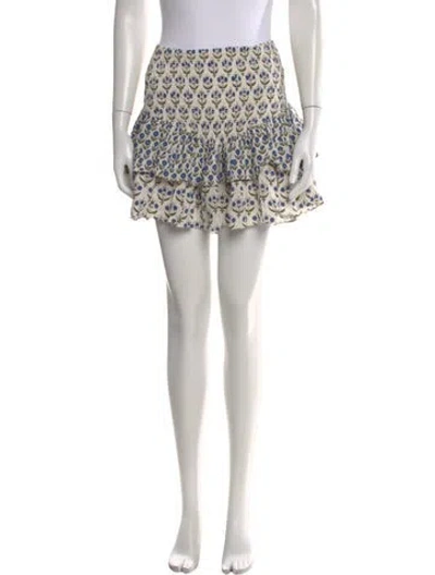 Pre-owned Misa Printed Mini Skirt In Blue