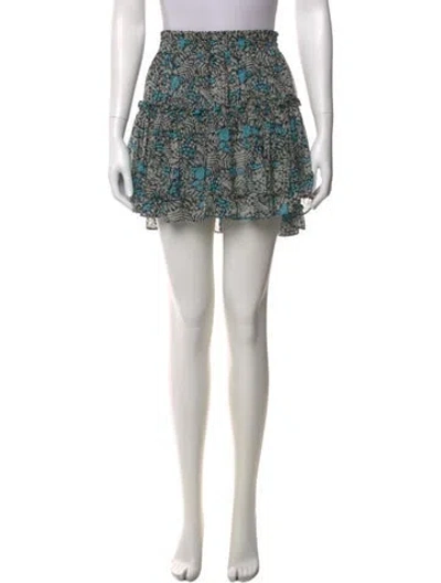 Pre-owned Misa Printed Mini Skirt In Gray