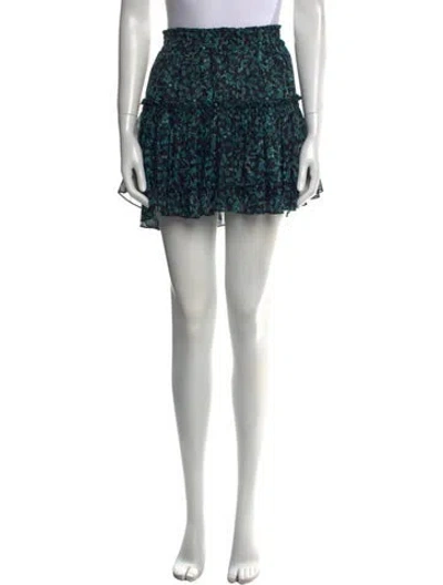 Pre-owned Misa Printed Mini Skirt In Multi