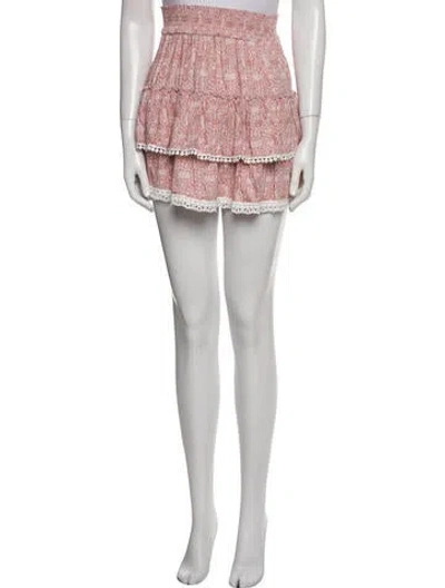 Pre-owned Misa Printed Mini Skirt In Multi