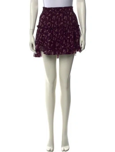 Pre-owned Misa Printed Mini Skirt In Multi