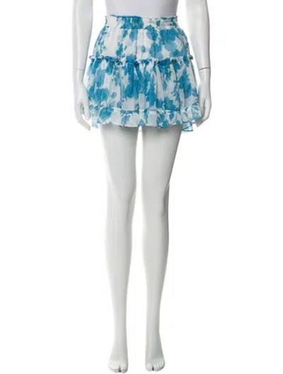 Pre-owned Misa Printed Mini Skirt In Multi