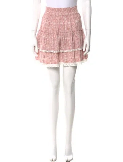 Pre-owned Misa Printed Mini Skirt In Neutral
