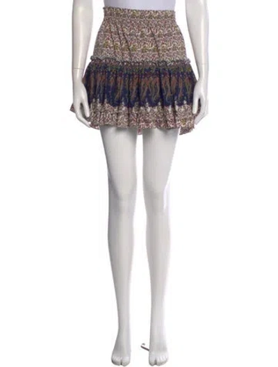 Pre-owned Misa Printed Mini Skirt In Pink