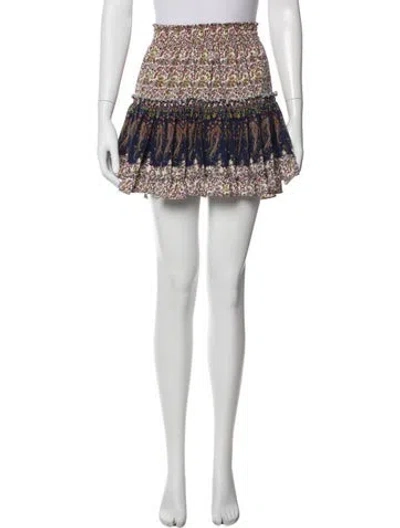 Pre-owned Misa Printed Mini Skirt In Pink