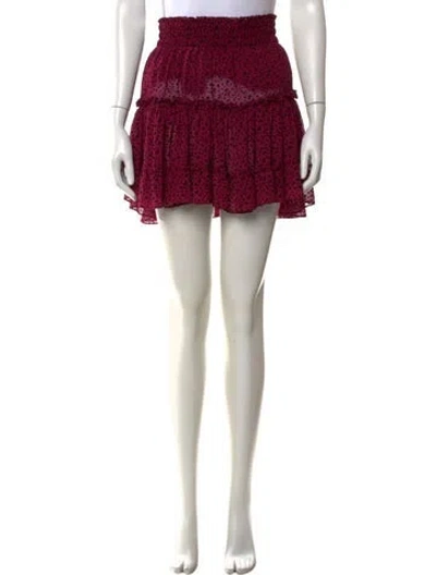 Pre-owned Misa Printed Mini Skirt In Pink
