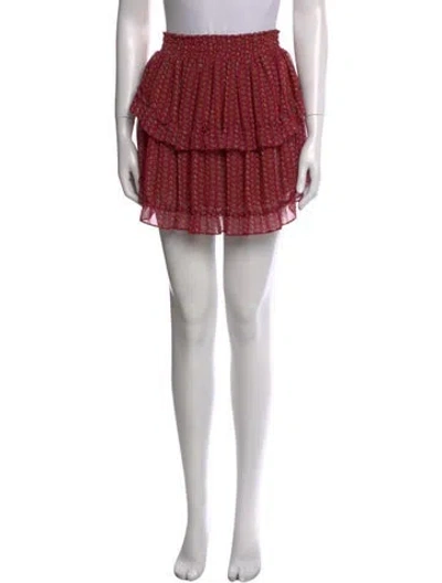 Pre-owned Misa Printed Mini Skirt In Purple