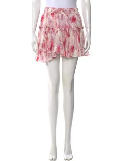 Pre-owned Misa Printed Mini Skirt W/ Tags In Multi