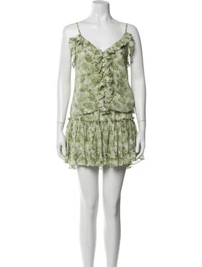 Pre-owned Misa Printed Ruffle Embellishment Skirt Set