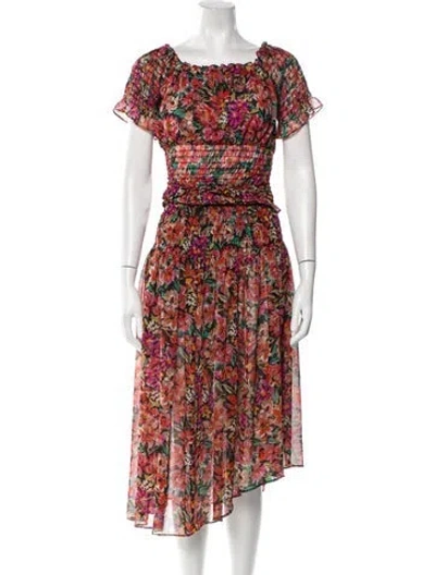 Pre-owned Misa Printed Skirt Set In Black